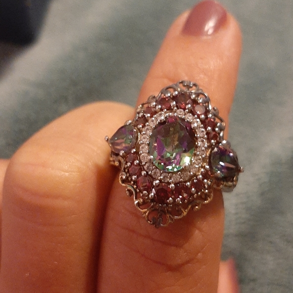 Classic Elegance Jewelry - Northern Lights Mystic Topaz, Orissa Rhodolite Gar